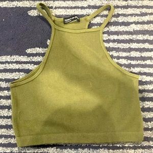 Green,cut off, cropped, popular 21, girls top
